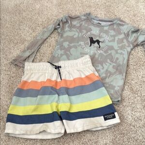 Abercrombie Kids swimsuit & Blackdog rash guard